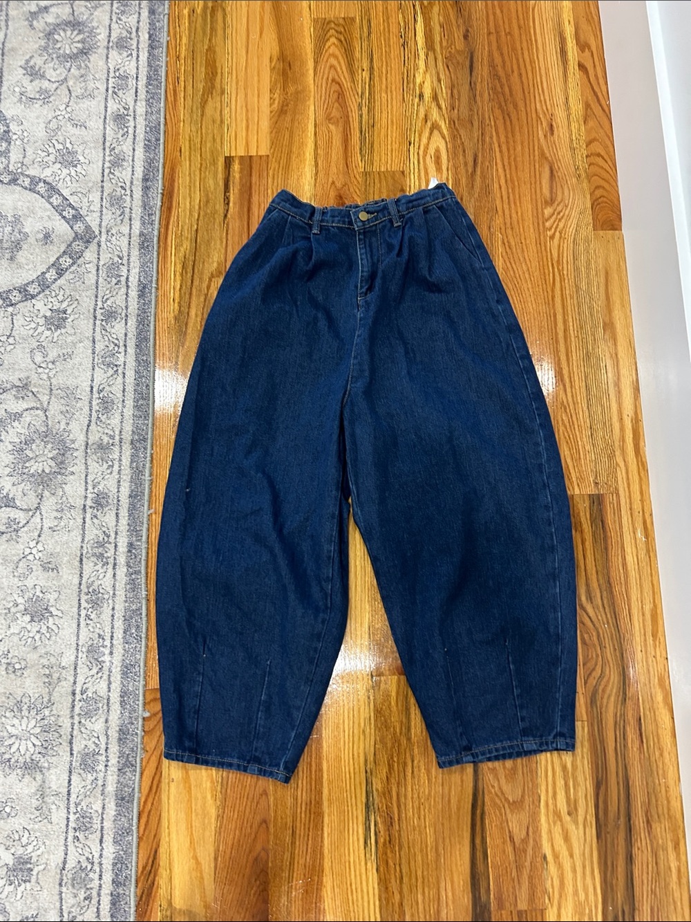Aelfric Eden Barrel Blue Elastic-Waist Denim Pants